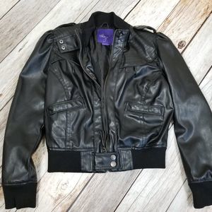 Miley Cyrus Max Azria Faux Leather Moto Jacket Size Large